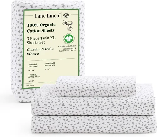 Miniatura 138 de LANE LINEN Sábanas 100% algodón orgánico para cama tamaño King, sábanas de percal suave, transpirables, de lujo, estilo hotelero, lavables a 09