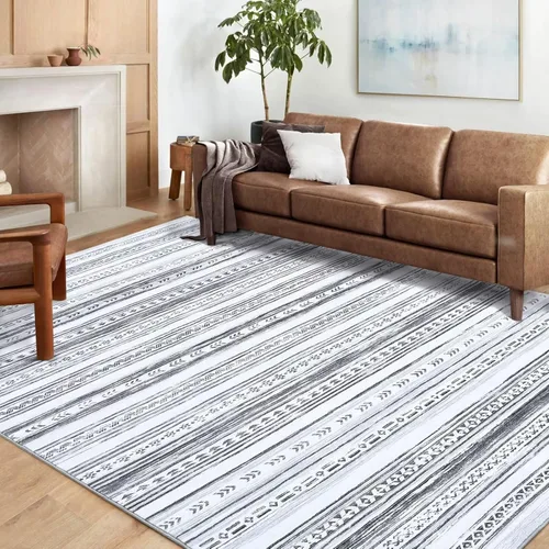 Miniatura 9 de GlowSol Alfombra de pasillo lavable de 2 x 6 pies, antideslizante, suave, alfombra de baño que no se desprende, alfombra de interior de pelo bajo
