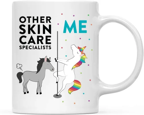 Miniatura 37 de Andaz Press Funny Quirky - Taza de té de café de cerámica de 11 onzas, regalo de agradecimiento, otros actores yo, unicornio de caballo, 1 paquete