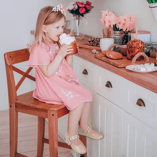 Miniatura 7 de PANDANINJIA Jessica Pearl Bow Ballet Flats Zapatos Doble Tobillo Correa Vestido Bailarina Plana Mary Jane