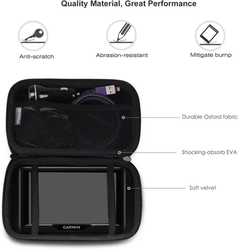 Miniatura 8 de MoKo Funda de transporte GPS de 5 pulgadas, bolsa protectora portátil para navegador GPS de coche, Garmin/Tomtom/Magellan con pantalla de 5