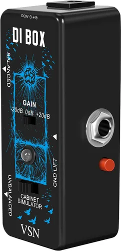 Miniatura 9 de VSN Caja pasiva de alto rendimiento DI Unidad de zumbido Eliminador de zumbido 1/4 instrumento Caja directa a equilibrado y desequilibrado XLR Mini