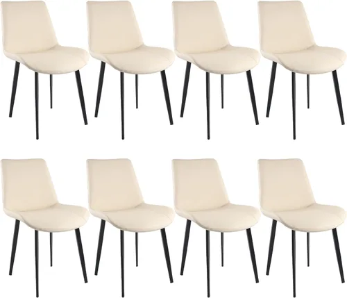 Miniatura 32 de Sillas de Comedor, Sillas de Comedor Modernas de Cuero PU, Sillas de Comedor con Patas de Metal Resistentes, Sillas de Cocina con Asiento Tapizado