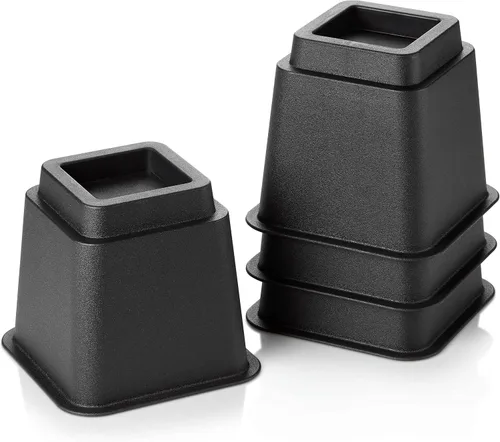 Miniatura 4 de HOLDN' STORAGE Elevadores de cama, elevadores de muebles de 5 pulgadas, juego de 4 elevadores de cama resistentes, perfectos para dormitorios