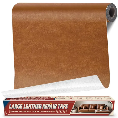 Miniatura 41 de Cahomo - Cinta de parches autoadhesivos para reparación de cuero para sofás - 8x11 pulgadas, kit de reparación de vinilo y cuero para muebles, Café