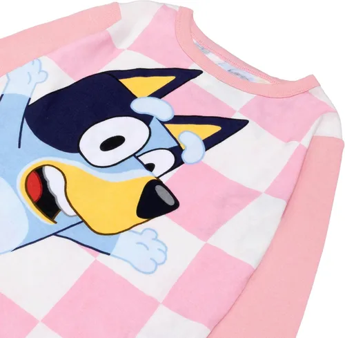 Miniatura 2 de Bluey Conjunto de pijama de algodón ajustado de 4 piezas, suave y lindo para niñas