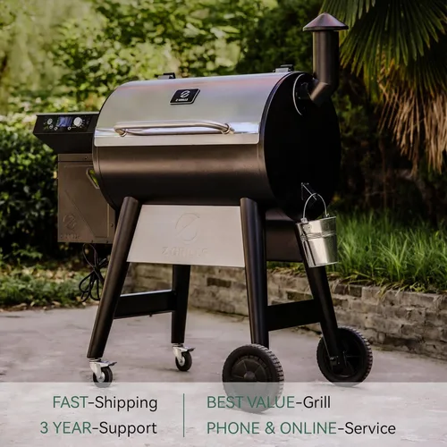 Miniatura 3 de Z GRILLS Parrilla de pellets de madera y ahumador, parrilla de barbacoa 8 en 1 para exteriores con controlador PID 3.0, área de cocción de 697 pies