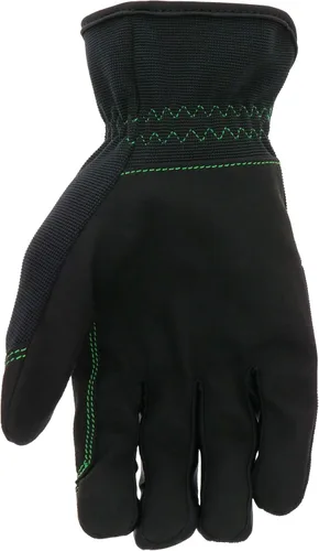 Miniatura 4 de John Deere JD86021-XL - Palma de cuero sintético para hombre, alta destreza, resistente a la abrasión, nudillos acolchados, negro, XL
