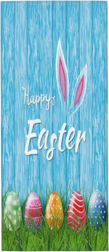Divertidos toallas de mano suaves de conejo de Pascua, toalla de baño, decorativa, multiusos para yoga, baño, hotel, gimnasio, 12 x 27.5 pulgadas
