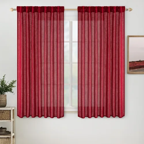 Miniatura 128 de MIULEE Cortinas de lino blanco de 108 pulgadas de largo para dormitorio, sala de estar, cortinas de ventana con textura de lino suave y grueso, Lino