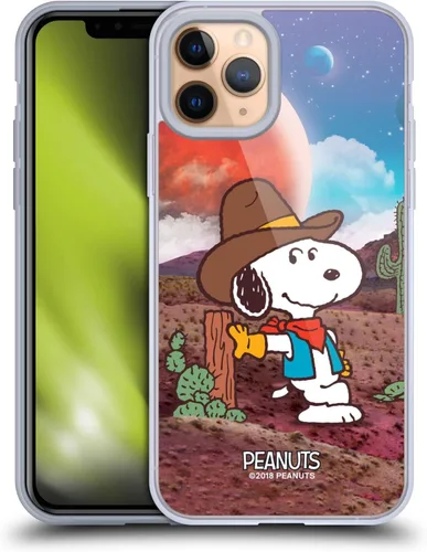 Miniatura 140 de Head Case Designs Funda de gel con licencia oficial de Peanuts Nebula Cactus Needles Snoopy Space Cowboy [protección de grado militar] compatible