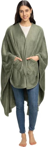 Miniatura 11 de Berkshire Blanket Primalush® Manta portátil, Capa de felpa con bolsillos y acogedora para estar en casa, ideal para adultos y adolescentes, Negro