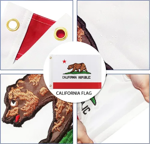 Miniatura 4 de Bandera marina de 12 x 18 pulgadas con kits de 4 postes – Bandera de barco estadounidense con 50 estrellas para barco y yate