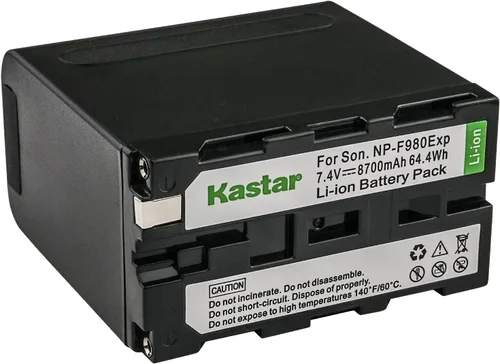 Miniatura 3 de Kastar Paquete de 4 baterías NP-F980EXP y cargador rápido dual CH04 compatible con SWIT CM-S75C CM-S75F Teradek Wave Smart Streaming