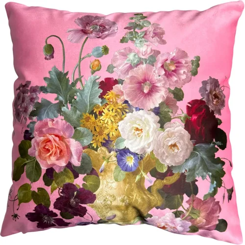 Miniatura 47 de Funda de cojín floral ligera de lujo, 18 x 18 pulgadas, pintura al óleo retro victoriana de doble cara, fondo negro, flor vibrante, funda de cojín