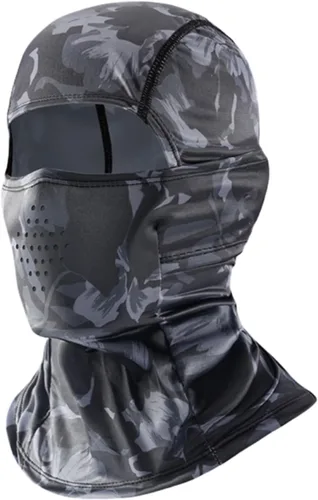 Pasamontañas de camuflaje para hombres y mujeres, protección solar UV, bufanda para el cuello, bufanda para la cabeza, transpirable, motocicleta