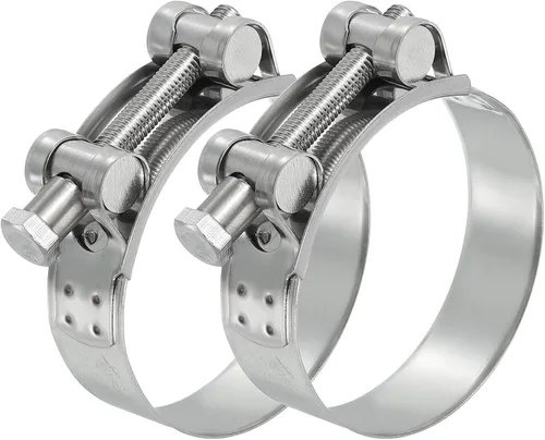 Miniatura 22 de PATIKIL Abrazadera de manguera con perno en T de 0.67 a 0.748 in, paquete de 2 abrazaderas de tubo de tubo intercooler de acero inoxidable 304