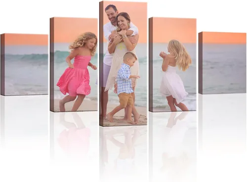 Miniatura 11 de ZHIYYHAO Imágenes personalizadas enmarcadas para pared, retrato familiar de bebé, mascota, boda, paisaje de paisaje, impresiones en lienzo