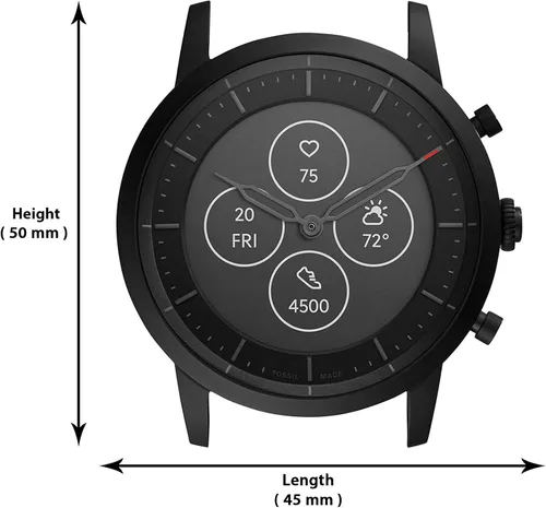 Miniatura 5 de Fossil Reloj inteligente híbrido Collider HR para hombre con pantalla de lectura siempre encendida frecuencia cardíaca seguimiento de actividad