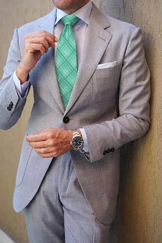Miniatura 158 de HISDERN Conjunto de corbata a cuadros a cuadros pañuelo tejido clásico formal para hombre corbata y bolsillo cuadrado