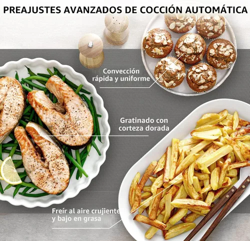 Miniatura 4 de TOSHIBA Horno de microondas combinado con freidora de aire 8 en 1 para encimera, con convección, parrilla, modo de eliminación de olores, plato