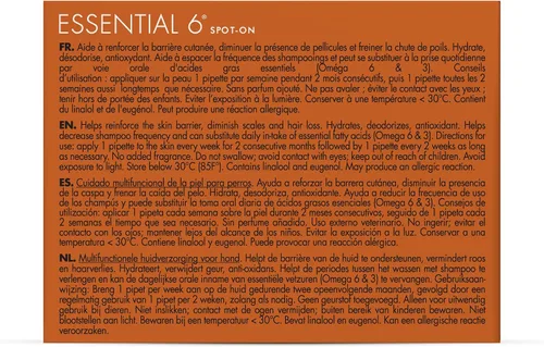 Miniatura 2 de Dermoscent Essential 6 spot-on - Cuidado de la piel para perros con caspa y alivio de alergias con aceite de vitamina E - Antipicazón para perros