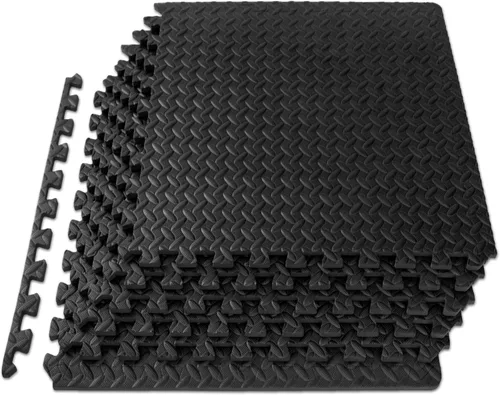 Miniatura 21 de ProsourceFit Tapete de ejercicio de rompecabezas de ½ pulgada, azulejos de espuma EVA entrelazados para gimnasio en casa, tapete