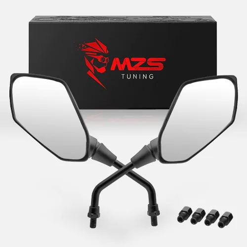 MZS Espejos de motocicleta, espejo lateral retrovisor de 0.394 pulgadas, manillar ajustable de 360° compatible con GSXS750 GSXS750Z / GSXS1000
