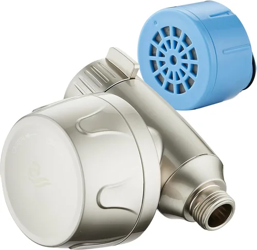 AquaCare Piel y cabello: el filtro de ducha más avanzado del mundo para cabezales de ducha fijos o de mano con modos de filtración de Níquel Satinado