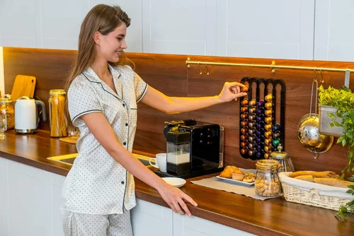 Miniatura 6 de Demi's Home Soporte adhesivo para cápsulas de café Nespresso (medición antes de comprar), apto para ser montado en el interior/debajo del gabinete