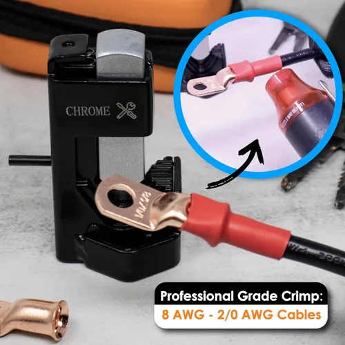 Miniatura 7 de Crimpadora de cables de batería - Herramienta de prensado de martillo con bolsa de almacenamiento
