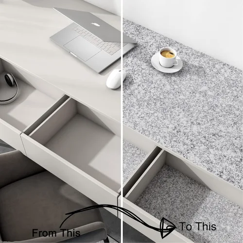 Miniatura 6 de Decotalk Papel tapiz plateado con purpurina de 354 x 17.7 pulgadas, para despegar y pegar, autoadhesivo, vinilo plateado, papel de pared