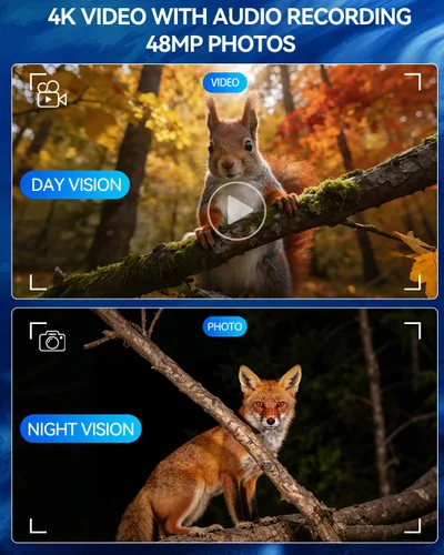 Miniatura 4 de Gafas de visión nocturna montadas en la cabeza Prismáticos de visión nocturna 4K 48MP compatibles con casco con zoom de 16X, brújula/altímetro