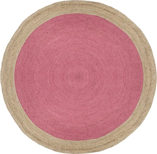 Miniatura 29 de SAFAVIEH Alfombra de Área Redonda de 10' - Colección de Fibra Natural - Verde y Marrón Natural, Yute Hecho a Mano, Diseño de Borde Trenzado (NF801G)