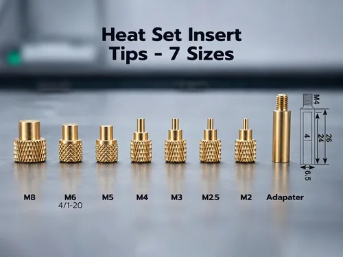 Miniatura 4 de Máquina de Prensado de Calor Vertical 3DZWMAN, Herramienta de Inserción de Conjunto de Calor, Insertos de Latón para Impresión 3D, Punta