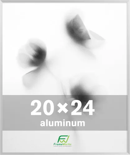 Miniatura 50 de FrameWorks Marcos para póster de aluminio cepillado de 12 x 18 pulgadas, diseño moderno de metal cepillado con plexiglás inastillable, perfecto