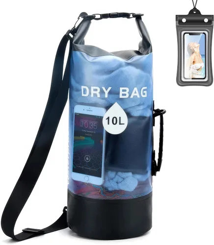 Miniatura 8 de Waterproof Dry Bag Backpack for Kayaking & Paddle Boarding - Lightweight Roll Top Dry Storage with Phone Case for Swimming, Boating, Beach, Camping
