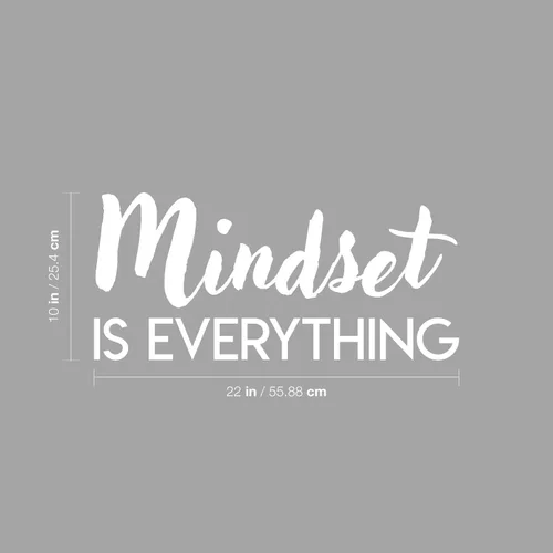 Miniatura 3 de Calcomanía de vinilo para pared, Mindset is Everything, 10 x 22 pulgadas, moderna calcomanía inspiradora con cita para el hogar, dormitorio
