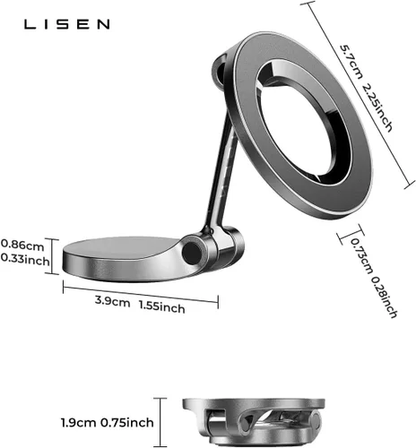 Miniatura 9 de LISEN Soporte para automóvil MagSafe, 2 unidades, soporte magnético clásico para teléfono, soporte de teléfono de automóvil, accesorios de automóvil