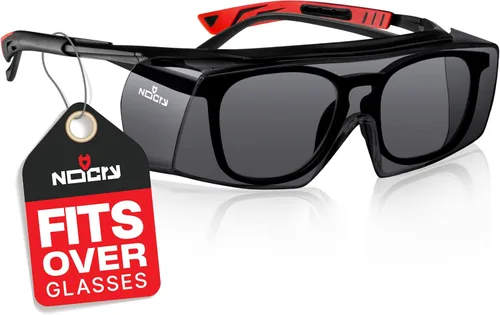 Miniatura 9 de NoCry Gafas de Seguridad Tintadas Sobre Anteojos para Hombres y Mujeres con Lentes Envolventes Antiarañazos — Certificadas UV400 y ANSI Z87