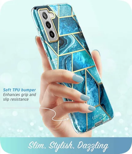 Miniatura 3 de i-Blason Cosmo Series - Funda para Samsung Galaxy S21 FE 5G (versión 2022), funda protectora delgada y elegante con protector de pantalla integrado