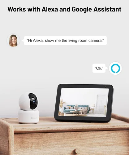 Miniatura 7 de GALAYOU Cámara de Seguridad Interior 2K, Cámara para Mascotas, Cámara de Seguridad WiFi 2.4G de 360 Grados para el Hogar para Bebé/Anciano/Niñera