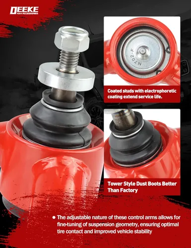 Miniatura 4 de Brazos de control superiores delanteros para Nissan Titan 2004-2023. 2005-2019 Nissan Armada, Brazos de control de suspensión con goma de PU de 2-4