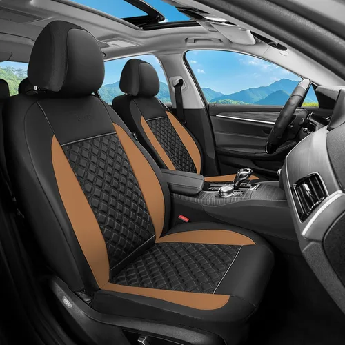 Miniatura 19 de FLORICH Fundas de asiento delantero de automóvil, fundas de asiento de cuero para automóviles, protector de asiento de automóvil, impermeable