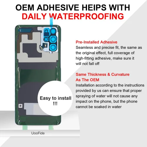 Miniatura 3 de Compatible para Samsung Galaxy S20+ Cubierta Trasera de Vidrio de Repuesto 6.7 Pulgadas Galaxy S20 Plus SM-G985 SM-G986 Todos los Operadores