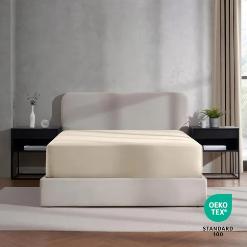 Miniatura 6 de Nestl Sábana bajera ajustable de lino con bolsillo extra profundo Twin XL, sábana bajera ajustable de lujo Twin XL solamente, se ajusta fácilmente a