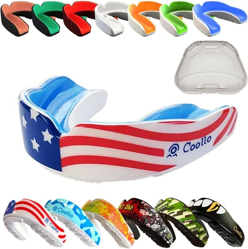 Protector Bucal Hervir y Morder (Jóvenes y Adultos) DA Boquilla Deportiva de Ajuste Personalizado para Fútbol Americano, Hockey, Rugby, Lacrosse,