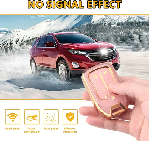 Miniatura 4 de Funda para llavero FT FUNTOR para Chevy GMC Acadia Silverado Sierra, protector de llavero de TPU premium con llavero de metal y destornillador
