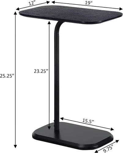 Miniatura 3 de Convenience Concepts Oslo C Mesa auxiliar, negro/negro
