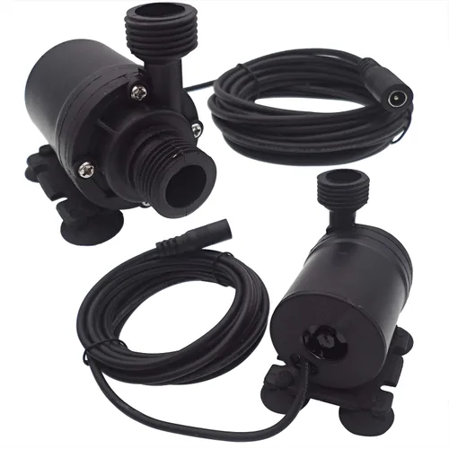 DC 12V Bomba Pequeña Sin Escobillas de Circulación para Calentador de Agua Solar con Adaptador de Fuente de Alimentación DC Listado por ETL, Bajo